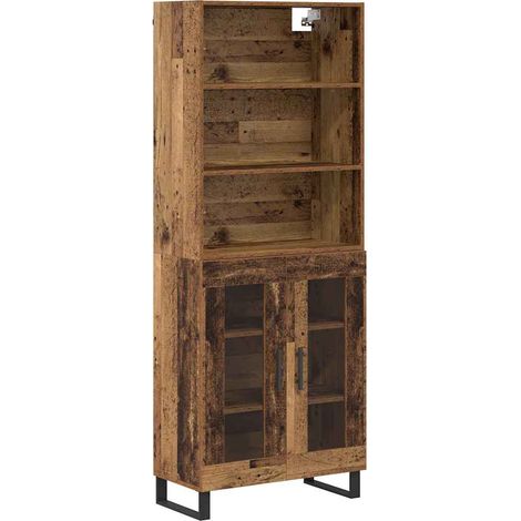 Maison Exclusive - Haut Armoire 2 pcs Bois ancien Bois d'ingénierie (1/5)