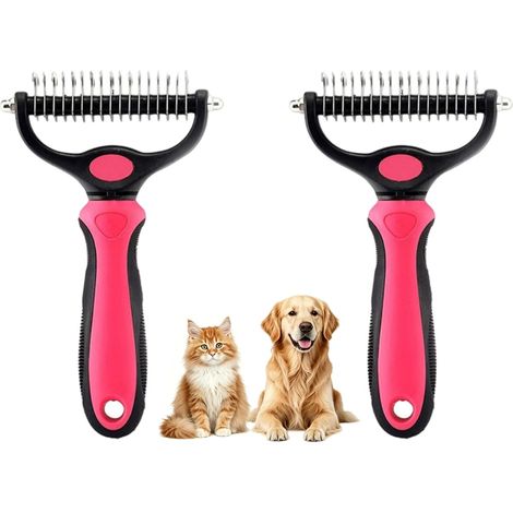 Peigne démêlant pour chiens et chats (Rose L2) (1/5)