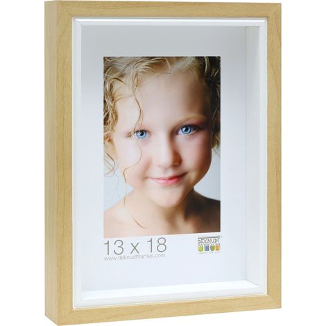 Cadre Photo Naturel avec Filet Blanc 15 x 20 cm (1/2)