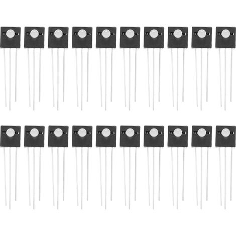 Support de lampe à Diode lumineuse LED, 1 trou, 2 couleurs, 3 broches, Anode commune, Base émettrice de lumière, 3mm, gauche, rouge, droite, vert, 20 pièces
