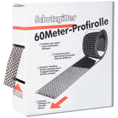 IVT Schutzgitter-Profirolle Aluminium 100mm Schutzgitter 60m Rolle weiß-braun (1/2)