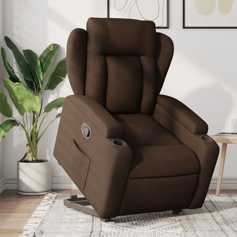 Fauteuil inclinable-Chaise de relaxation-Fauteuil Relax Marron Tissu 506507 (1/5)