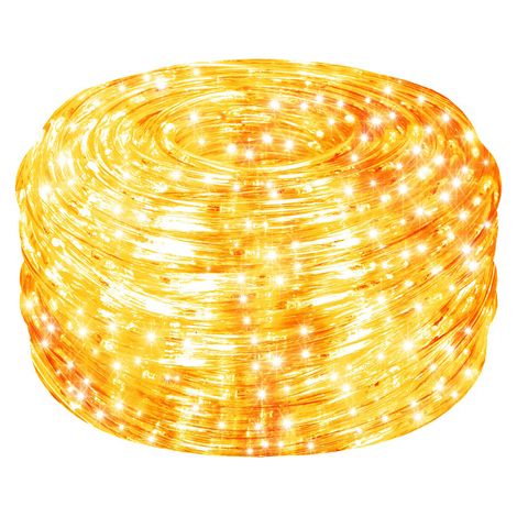 Serpiente de luz de 20 metros, blanco cálido, con 480 LED y programador IP44.