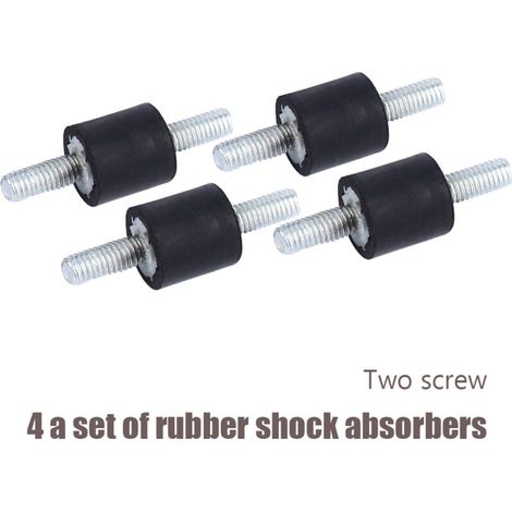 Ej.Life 4 pezzi Supporti antivibranti in gomma, supporti antivibranti, isolatore antivibrante in gomma M3 8 x 8, doppia spirale con viti