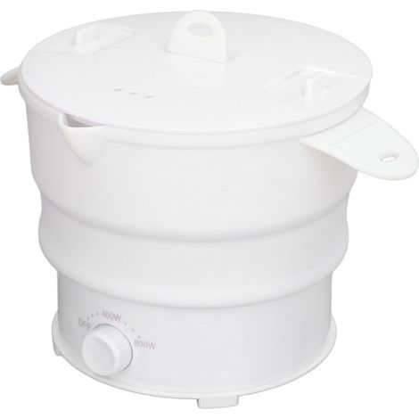 Faltbarer elektrischer Kochtopf, 800 W, 1,2 l, ideal für Camping, Büro, Hotel, Nudelsuppe, Porridge, Suppe, 220-V-EU-Stecker (1/5)