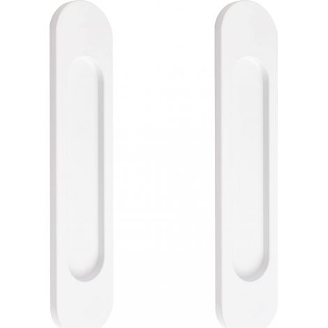 2PCS 15cm Silver Oval Sliding Door Handle, Self-Adhesive Aluminum Flush Door Handle for Sliding Barn Doors, Windows and Closets, No Drilling Required (1/3)