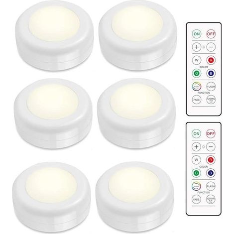Éclairage LED pour meuble, RGB, télécommande, luminosité réglable, alimenté par piles, 16 couleurs.-AquaForge (1/5)