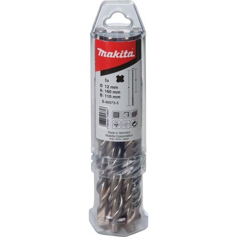 Makita HM Bohrer V-PLUS, Ø 12,0 mm, Länge 160 mm, SDS-plus, 5 Stk. (1/2)