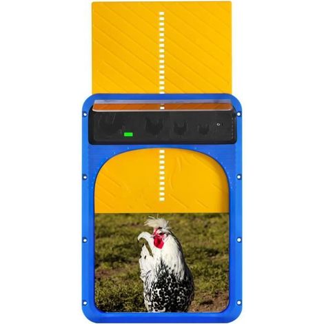 Porte de Poulailler Automatique - POULAILLER - Avec Détecteur de Lumière - Jaune - Pour 20 Canards (1/3)