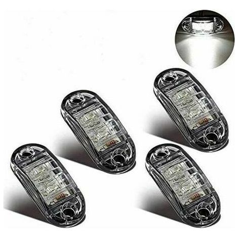 Feux de Gabarit Latraux Feux De Dgagement LED pour 12V 24V Universel Remorque Camion Lorry Caravan Bus (4pcs Blanc) (1/4)