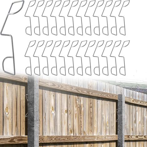 Pinces de fixation pour panneaux de clôture en acier inoxydable, cales de clôture, fixations pour clôture, outils antichoc pour clôtures de jardin (1/5)