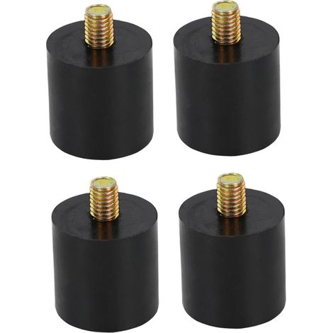 4 amortisseurs cylindriques M8 en caoutchouc avec picots anti-vibrations pour garage, camping-car, électroménager, équipements, 3 cm x 3 cm (1/4)