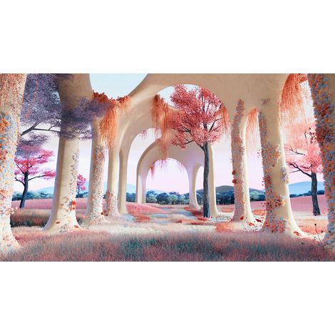 Papier peint panoramique - Paysage 3D - 130 cm x 73 cm (1/2)