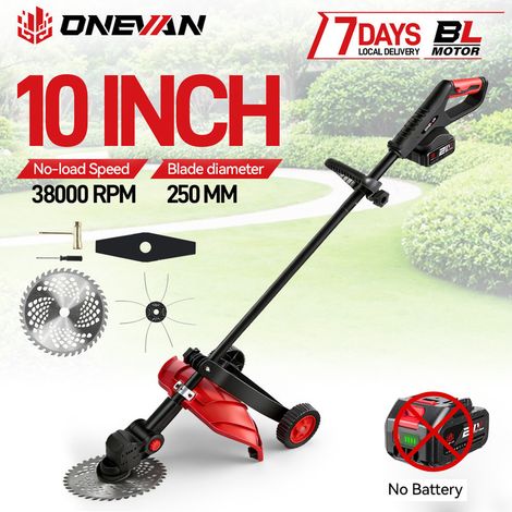 Tondeuse à gazon électrique sans fil 10 pouces – 38 000 tr/min, moteur brushless, pliable, compatible batterie Makita (sans batterie)