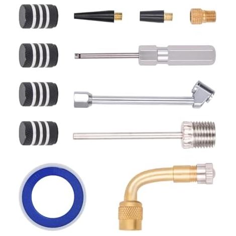 Outil de tige valve Kit d'outils remplacement rapide, outils réparation pneus, outil noyau avec poignée antidérapante, pour petites remorques, voitures, camions légers - (1/5)