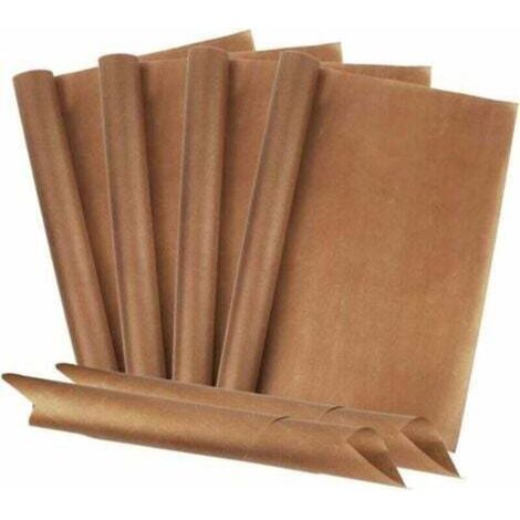 Permanent baking sheet (pack of 6, 40 x 60 cm) Premium quality fiberglass baking paper, reusable, heat-resistant and non-stick. (1/4)