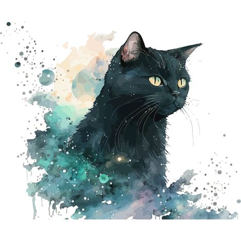 Papier peint panoramique Enfants - Chat Noir - 397 cm x 255 cm (1/2)