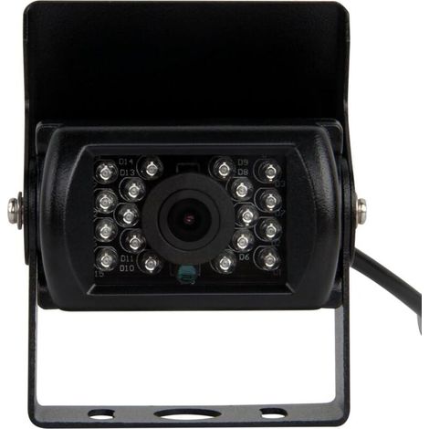 Caméra de recul couleur pour voitures, camping-cars et camions avec vision nocturne à 120° (18 LED infrarouges). (1/5)