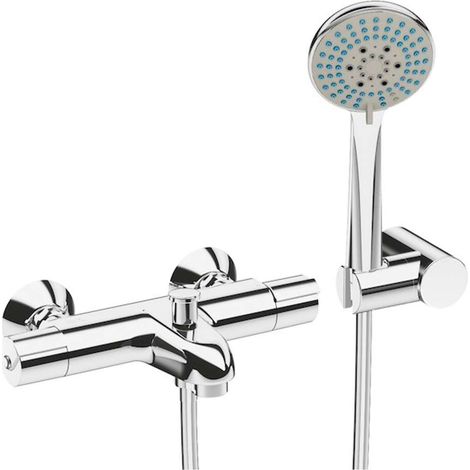 Jika Deep - Thermostat-Badewannenarmatur mit Zubehör, 3 Strahlarten, Chrom H3231U70042711