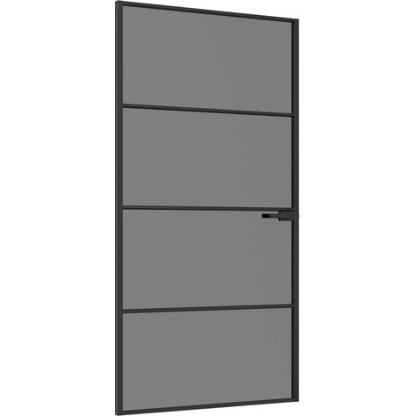 Porta Interna 102,5 x 201,5 cm Vetro Temperato e Alluminio vidaXL