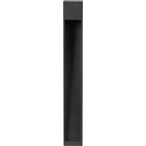 LED-Pollerleuchte Schwarz Aluminium 50 cm Hoch Modern mit Montageplatte Outdoor Garten Terrasse Einfahrt Beleuchtung Außenlampe Wegeleuchte (1/5)