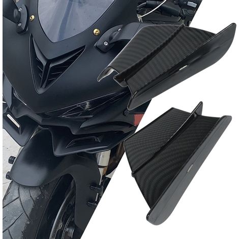 1 Paire d'Ailerons Latéraux Aérodynamiques Style Fibre de Carbone pour Moto, Universel (1/5)