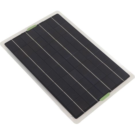 Chargeur/mainteneur de batterie solaire portable 20 W 12 V avec double port USB pour camping-car ou voiture (1/5)