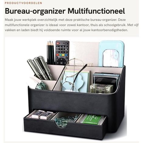 Dailygoods - Organizzatore da scrivania robusto - Organizzatore da scrivania con cassetti (1/5)