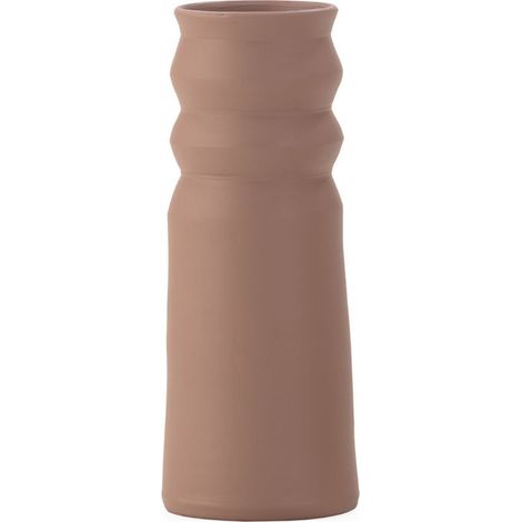 Vase en argile rougeâtre sculptural - rougeâtre (1/4)