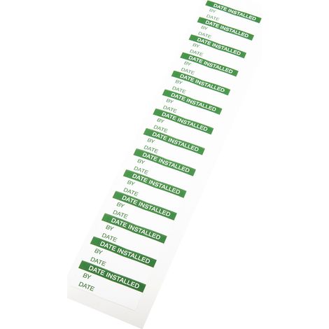 Etiquette adhésive pré-imprimée RS PRO Blanc, 140 par paquet ( Prix pour Sachet de 140 ) (1/3)
