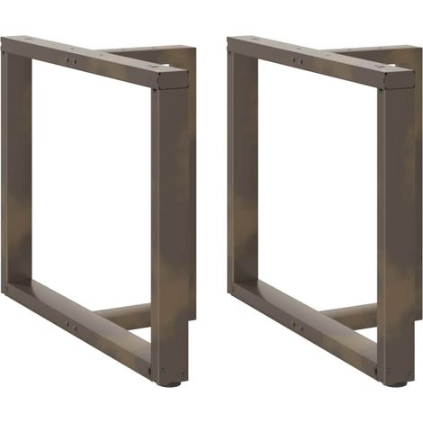 Esstischbeine T-Form 2 Stk. Naturstahl 90x35x(72-73) cm Stahl