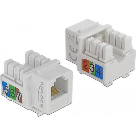 Delock Conector RJ12 para mÃ³dulo Keystone  LSA Cat.3 UTP blanco