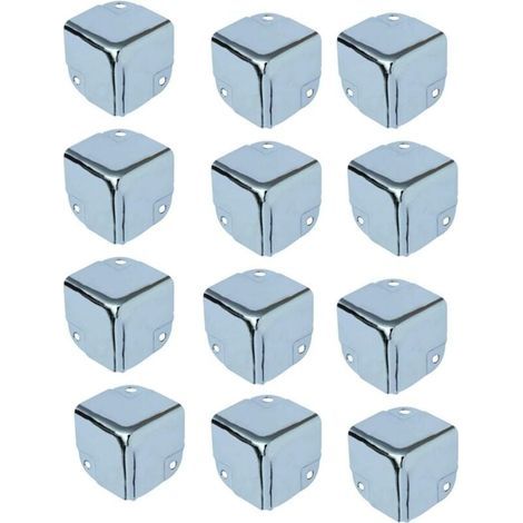 Protectores de muebles, protectores de esquinas de metal, protectores de esquinas de mesa, 12 piezas, soportes protectores de esquinas de borde de metal, protectores de esquinas para mesas y muebles a (1/4)