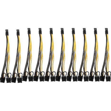 Adaptateur secteur PCI Express, carte graphique VGA, câble d'extension répartiteur en Y (1/5)