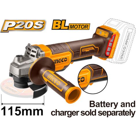 Smerigliatrice angolare a batteria 20v nuda - SENZA BATTERIA - INGCO CAGLI211156 (1/5)