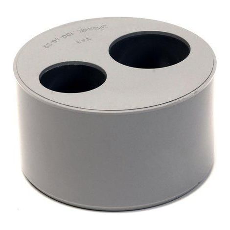 tampon de réduction pvc - mâle / femelle - double - diamètre 100/40/32 mm - nicoll ut43