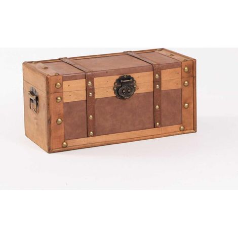 Baule legno chiaro, 38x17x18 cm