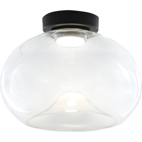 BRENA PLAFONIERA IN VETRO TRASPARENTE A LED CCT 2700K - 3000K - 4000K- 19W - 2100 lm DIMMERABILE A STEP (1/4)