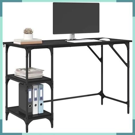 883034 Bureau Chêne noir 120 x 50 x 75 cm Bois d'ingénierie (1/5)