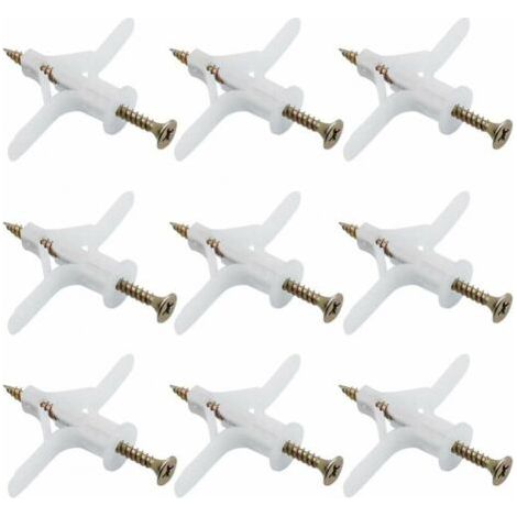 50 pièce Chevilles pour Plaque de Plâtre Ensembles Plastique Tuyau D'expansion Avion Auto Foreuse d'extension Tube Chevilles Utilisé pour la Plupart des Murs Légers Plaques de Plâtre (1/5)