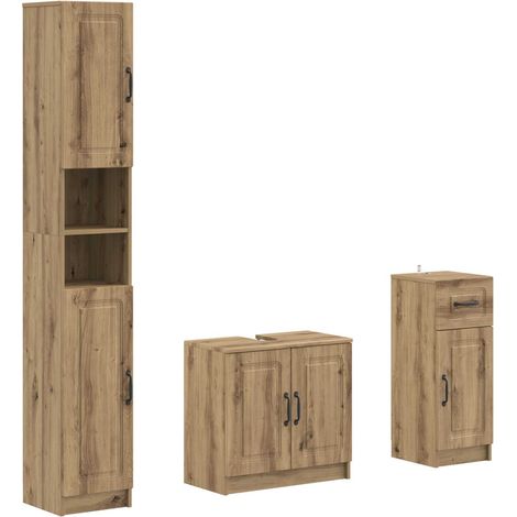 3-teiliges Badezimmer-Schranksystem UTRECHT Holzwerkstoff vidaXL (1/5)