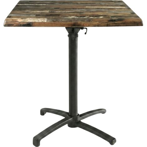 Table Pliable 60x60 cm plateau Stratifié moulé modèle TABLE NEW CARRIBEAN MOULÉ pied T-One (1/3)