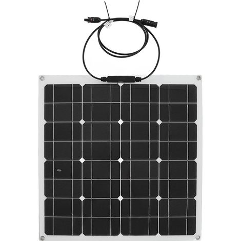 Panneau solaire semi-flexible 50W 18V monocristallin étanche pliable portable chargeur pour camping-car bateau voiture (1/5)