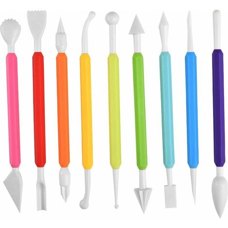 royaluxe - Outils de modelage fondants avec 9 pièces, gâteaux à double pointe, façons différentes de sculpter des gâteaux