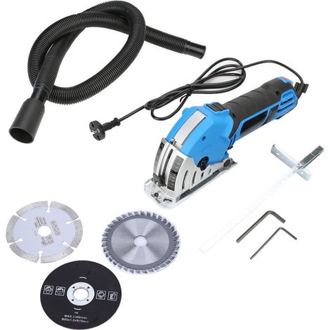 Scie circulaire portative 550W, kit multifonction mini électrique DIY, outil de découpe compact avec lame, usage bricolage et travaux légers (1/5)