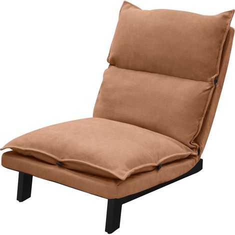 ML-Design Sedia da Pavimento Marrone in Lino con Schienale Regolabile 90-180° Struttura in Acciaio Imbottito Poltrona Lounge Cuscino da Terra Divano Pigro per Meditazione Poltroncina Relax (1/5)
