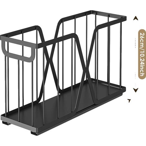 Estantería de almacenamiento, estructura metálica, cajones deslizantes, 3011-BK, 1 pieza (1/2)