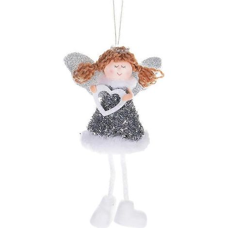 Poupée suspendue pour fête de Noël, poupée ange, pendentif suspendu, jouets pour enfants, sapin de Noël, décoration suspendue pour fête de Noël-M-White