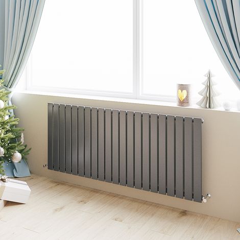 Acezanble Horizontal Flat Panel Radiator Central Heating Rad 600x1428mm Single Anthracite