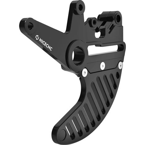 Protector de disco de freno, soporte para pinza doble, rendimiento mejorado, negro (1/2)